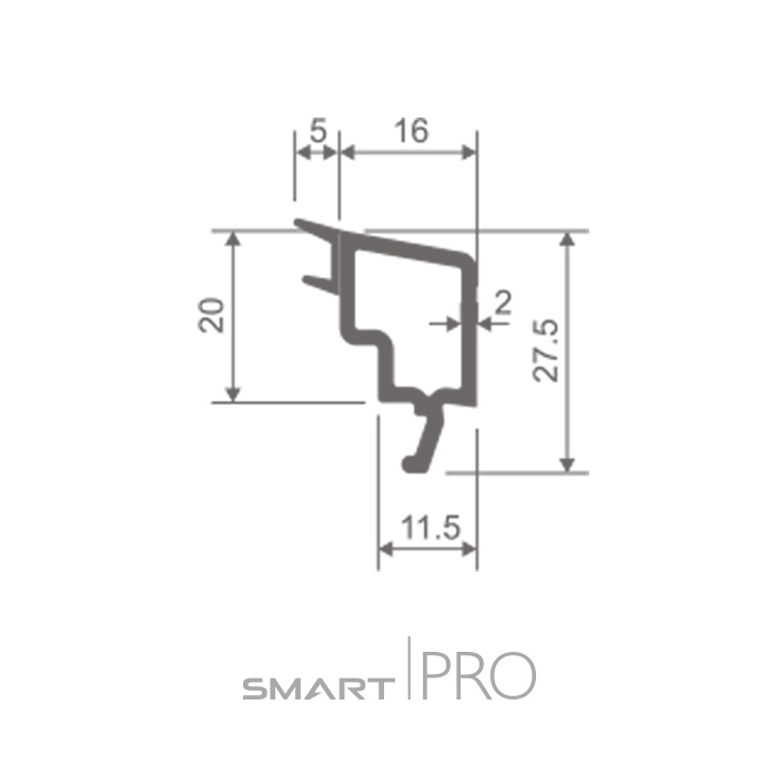 Штапик стандартный 16 мм на стеклопакет 24мм в Туркестане