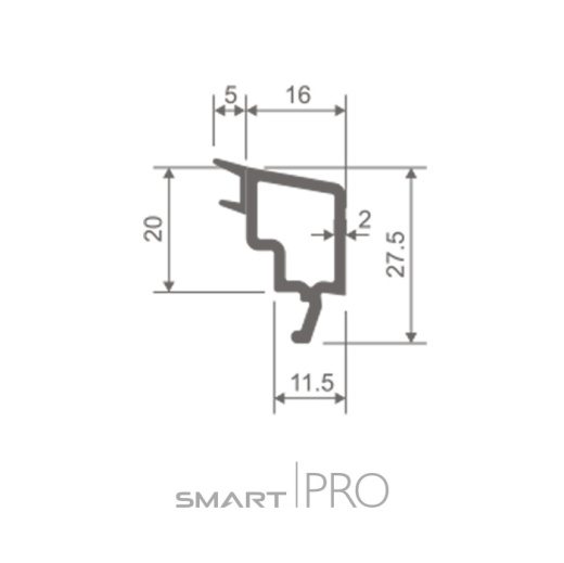 Штапик стандартный 16 мм на стеклопакет 24мм в Туркестане